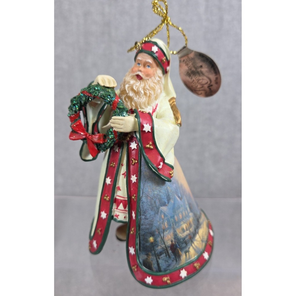 Thomas Kinkade Old World Santa Heirloom Ashton Drake 2003 Christmas Journeys End